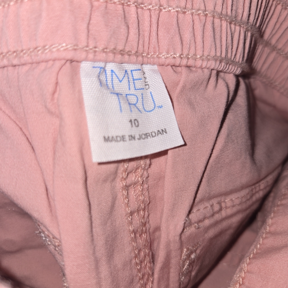 Time and Tru High-Rise Relaxed Fit Utility Cargo Pants Pink- Size 10 2066 - Picture 6 of 7